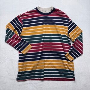 Vintage Carriage Court Sport Long Sleeve Striped Crewneck Sweatshirt XL